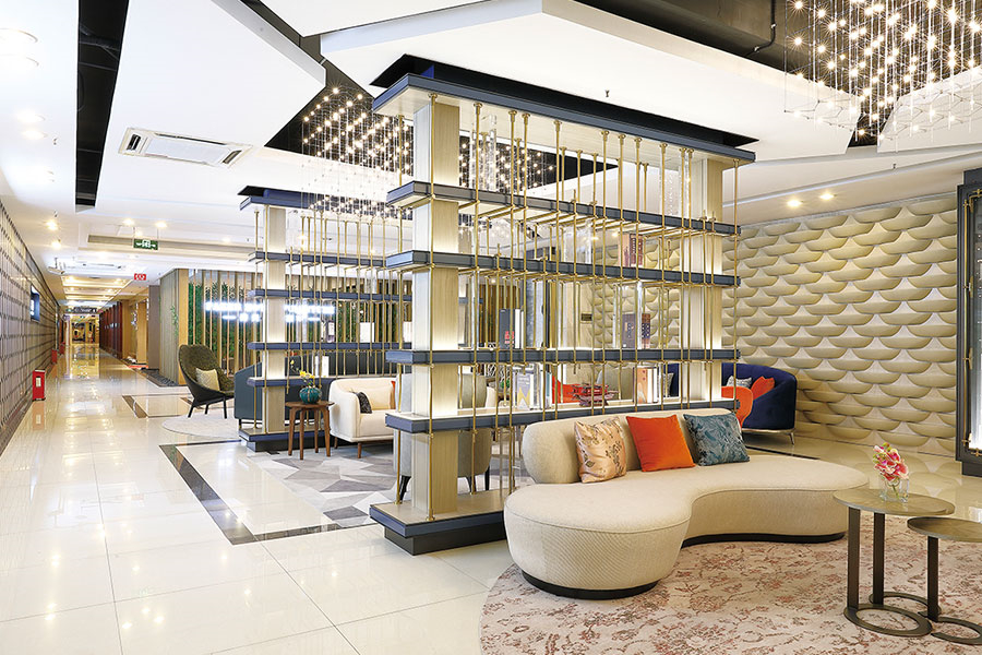 Wohnzimmermöbel Maßgeschneidertes modernes Hotel-Lobby-Sofa