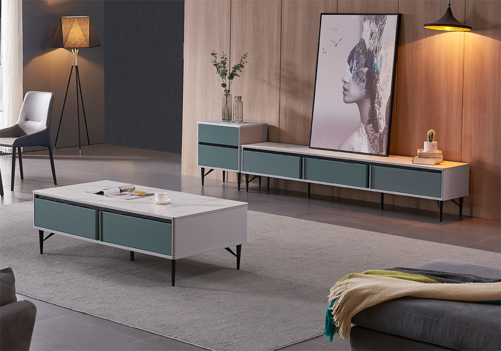 Wohnzimmer Möbel Set Luxus Design Modern TV Stand Coffee Center Tisch Holzschrank